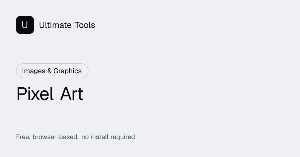 Pixel Art Online — Free Tool | Ultimate Tools